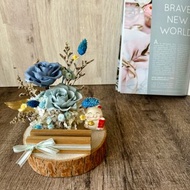 招財貓永生花名片座 開幕送禮/升遷祝賀