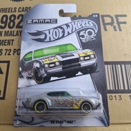 Hotwheels 68 OLDS 442 ZAMAC 5/8 Metal Car Broken Pack (kg01)
