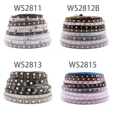 WS2811 WS2812B WS2813 WS2815 Pixel Smart RGB LED Strip WS2812 Individually Addressable IC 30/60/144 