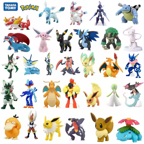Original Takara Tomy Pokemon Figurine Toys Lucario Snorlax Lapras Tinkaton Clodsire Maushold Terapag