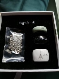 Agnes B 陶瓷戒指3隻 連 項鏈