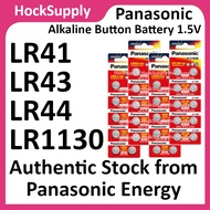 [MOQ 20pcs] Panasonic LR41(192) LR43(186) LR44(A76) LR1130(189) Battery Alkaline Battery 1.5V [Authe