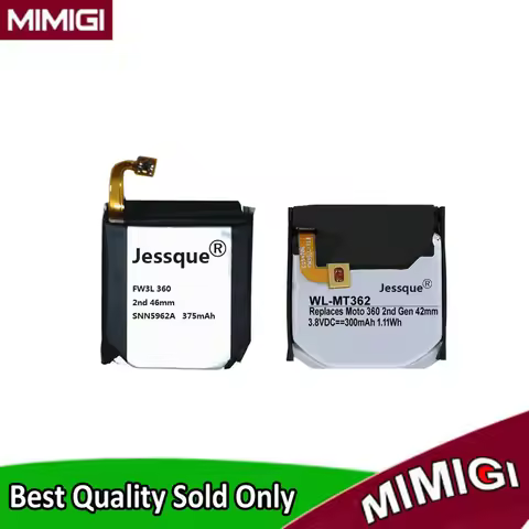 Polymer Battery For Motorola Moto 360 2nd 46mm FW3L SNN5962A 42mm FW3S SNN5971A Smart Watch AKKU