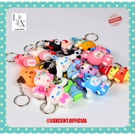 GANTUNGAN LUXSCENT 3D PVC Cartoon Figure Keychain Trendy Toy Gift for Friends