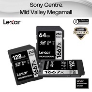 Lexar 64GB / 128GB / 256GB Professional 1667x SD Card UHS-II Card SILVER Series (4K 250MB/s V60 U3)