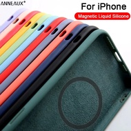 [Woo Fashion Case] เคสชาร์จไร้สายซิลิโคนเหลวของแท้สำหรับ iPhone 13 11 12 Pro Magsafe แม่เหล็ก8 Plus XR XS Max ฝาปิด SE