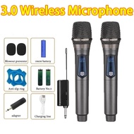 Wireless Microphone Rechargeable Fixed Frequency UHF 30m Range Wireless Handheld Dynamic Mic for AMP
