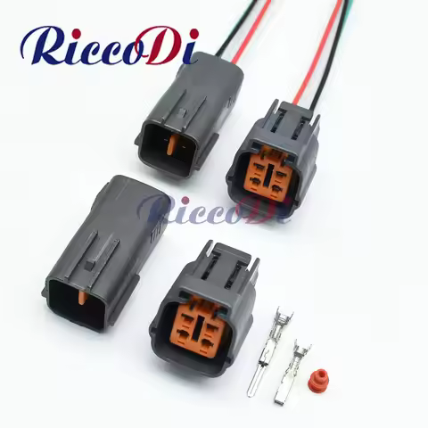 1 Set Female Male 4 Pin 6195-0018 6195-0015 Oxygen O2 Sensor Plug Socket For Cars Automotive Connect