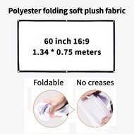 16:9 Ratio Hight-density Portable Projection Screen 1080P 3d 4K HD Projector Movie 60 72 84 92 100 1