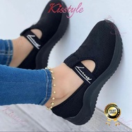 FS1 Kisstyle New Ladies Sneakers Fly Woven Breathable Velcro Casual Sports Round Toe Shoes Women
