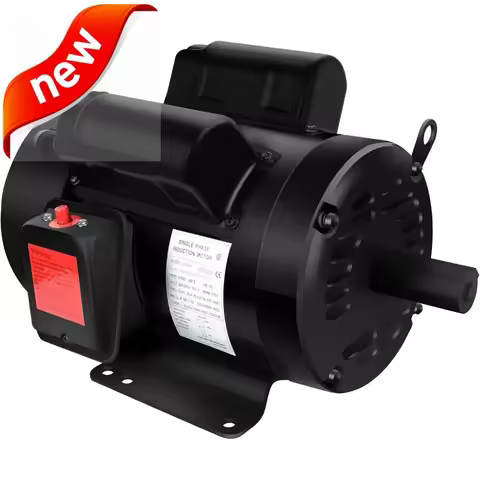 5 Horsepower Industrial AC Electric Motor, Farm Duty 184T Frame, 1750 RPM TEFC, 208-230V, 28.5-27.0 