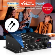 1pc Car Amplifier AK390 HIFI Sound Amp 2.0 Channel Bluetooth 5.0 with Bass and Treble Adjustment RCA