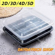 Black/clear bento box bento lunch box with lid plastic disposable box fast food container