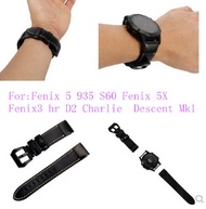 Garmin Fenix5 935 S60 Fenix3 5X D2 MK1 leather quick release replacement strap