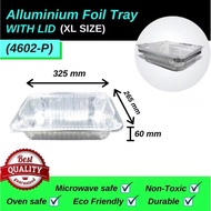 1pc ALUMINIUM FOIL TRAY WITH LID @ XL SIZE [RECTANGLE]  - 1PCS (Code:4602-P)