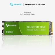 PHIXERO P3000 M.2 NVMe SSD 256GB 512GB 1TB for Laptop Desktop PC 3500MB/s PCIe3.0 3D NAND Flash