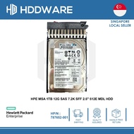 HPE MSA 1TB 12G SAS 7.2K SFF 2.5" 512E MDL HDD // 787652-001 // J9F50A // MM1000JEFRB // 765452-001