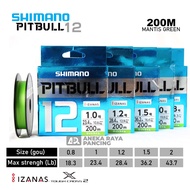 SHIMANO PITBULL 12 200M MASTIC GREEN PE strings | Made in Japan | Izanas Toughcross2 Japan