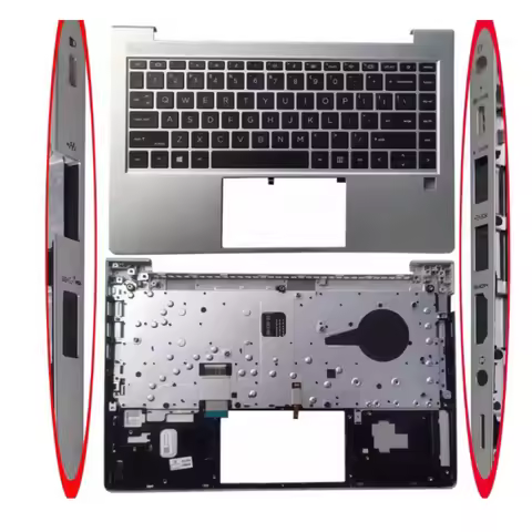 H US PalmRest&Keyboard For HP ProBook 445 G10 N38995-001 with backlit Silver