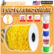 1 Roll 6mm x 20m Safety PVC Plastic Chain Barricade PVC Link Chain Gate / Rantai Plastik Pagar / 塑料链