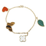 [Pre-owned] Van Cleef & Arpels Lucky Alhambra 4-motif bracelet, wrist size 17.5cm, K18 (yellow gold)