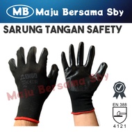 Standard black safety work gloves EN388