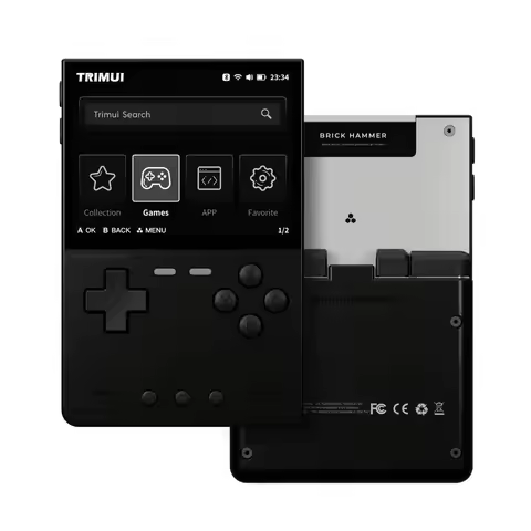 NEW Trimui Brick Hammer Handheld Game Console 3.2 Inch 1024x768 Cnc Metal Open Source 400ppi Game Pl