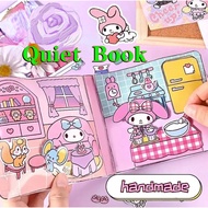 [Educational toy] Cute Doll House Kuromi My Melody Quiet Book Cinnamoroll Make Up Set Pom Pompurin S