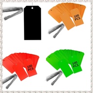 [kjyxgsncsjxsm] 100 Pieces 4 3/4Inch X 2 3/8Inch Plastic Shipping Tags with Wires Blank Labeling Tag
