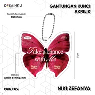 GANTUNGAN NIKI ZEFANYA Ganci / Liris Ganci / Lyric Keychain / Backburner / Summertime / Take a chanc