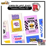 Resign Farewell Gift🍫1Pcs Chocolate Card Thank You Colleague Beryl's Resignation Goodbye Gift Easy28