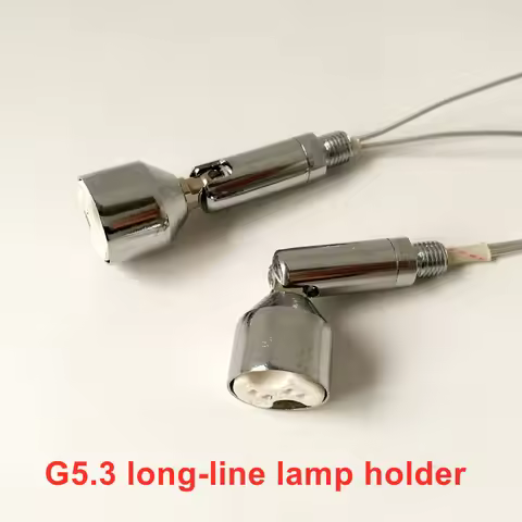 2pcs/lot G5.3 Long Line Lamp Holder G4 MR11 MR16 Ceramic LED Lamp Cap Glass Display Cabinet Wardrobe