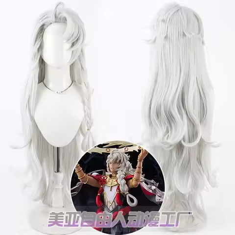 Anime FGO Solomon Cosplay Wig Halloween Carnival Party Props Synthetic Hair Heat Resistant Fiber + F