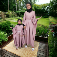 Baju Couple Ibu Dan Anak Perempuan Kekinian Plain Kain Krep Tiara Kaftan