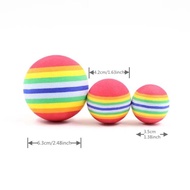 10PCS Rainbow ball colorful ball cat toy ball foam cotton ball pet toy ball cat toy small dog produc