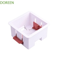 DOREEN Gypsum Board Lining Box, Junction Box White Wall Socket Cassette, Safe Embedded Install 86 Ty