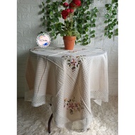 SQUARE GUEST TABLE CLOTH / SQUARE DINING TABLE CLOTH / SQUARE TABLE CLOTH / SQUARE CLOTH / RIBBON EM