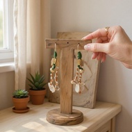 異國風情法式手工編織耳環