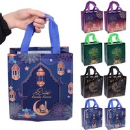 LP106Hari Raya Nonwovens Gift Bag Moon Castle Bags Eid Handbag Eid Decor Selamat Hari Raya Gift Ideas Party Needs Hamper