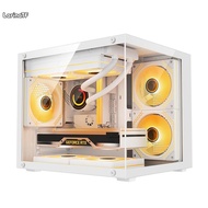 เคสพีซีทาวเวอร์โปร่งใสขนาดเล็ก - รองรับ MATX ITX 320 มม. GPU 12 ซม. พัดลม HDD SSD USB 3.0