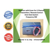 Receiver with Cover for 2 Channel Remote Control - Auto Gate - Alarm - Door Access - Frequency 330 / 433