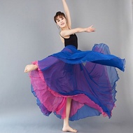 Chiffon Square Dance Long Skirt Classical Dance Large Swing Skirt 720 Degree Skirt
