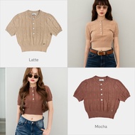 Wara Lucy top-B68 Short Sleeve Knitted Shirt