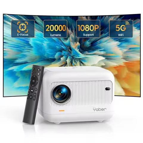YABER L1 1080P Projector mini portable projector with WiFi Bluetooth Android9.0 400ANSI 20000 Lumens