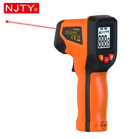 NJTY T600 T600A Digital Infrared Thermometer Gun -58°F to 1112°F (-50℃ to 600℃) Professional Industr