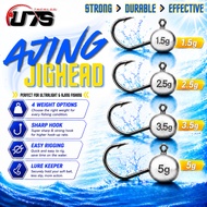 UTS Ajing Jighead Hook 1.5G/2.5G/3.5G/5G SoftPlastic Jighead