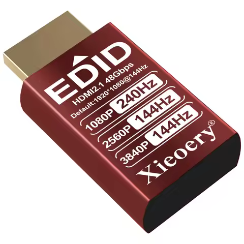 HDMI Dummy Plug - 1920x1080@144Hz, 2K@120/240Hz, 4K@60/120Hz EDID Emulator, Headless HDMI Dongle for