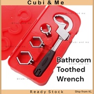 C&M Spanar Bilik Air Bukaan Besar Dengan Kotak | Large Opening Bathroom Toothed Wrench Tool Set