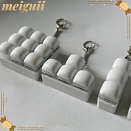 MEIGUII Fidget Keychain, DIY Keyboard 3/4/9Keys Finger Keyboard Cap, Relaxing Keys Button Pass The T
