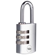 Yale Brass Combination Padlock Chrome Plated